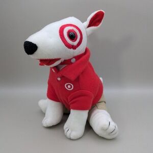 Target Store 6" Bullseye Bull Terrier Stuffed Plush Employee Uniform 2005